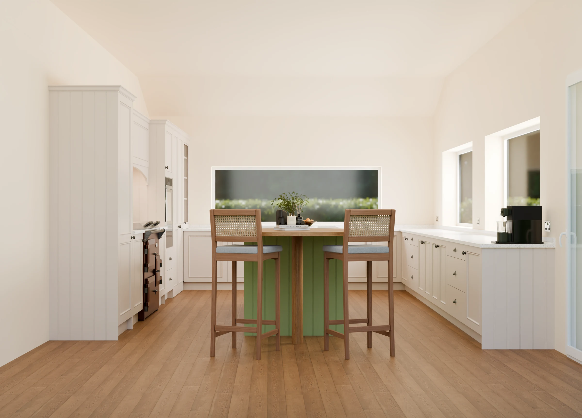 Warm white kitchen, fourth view